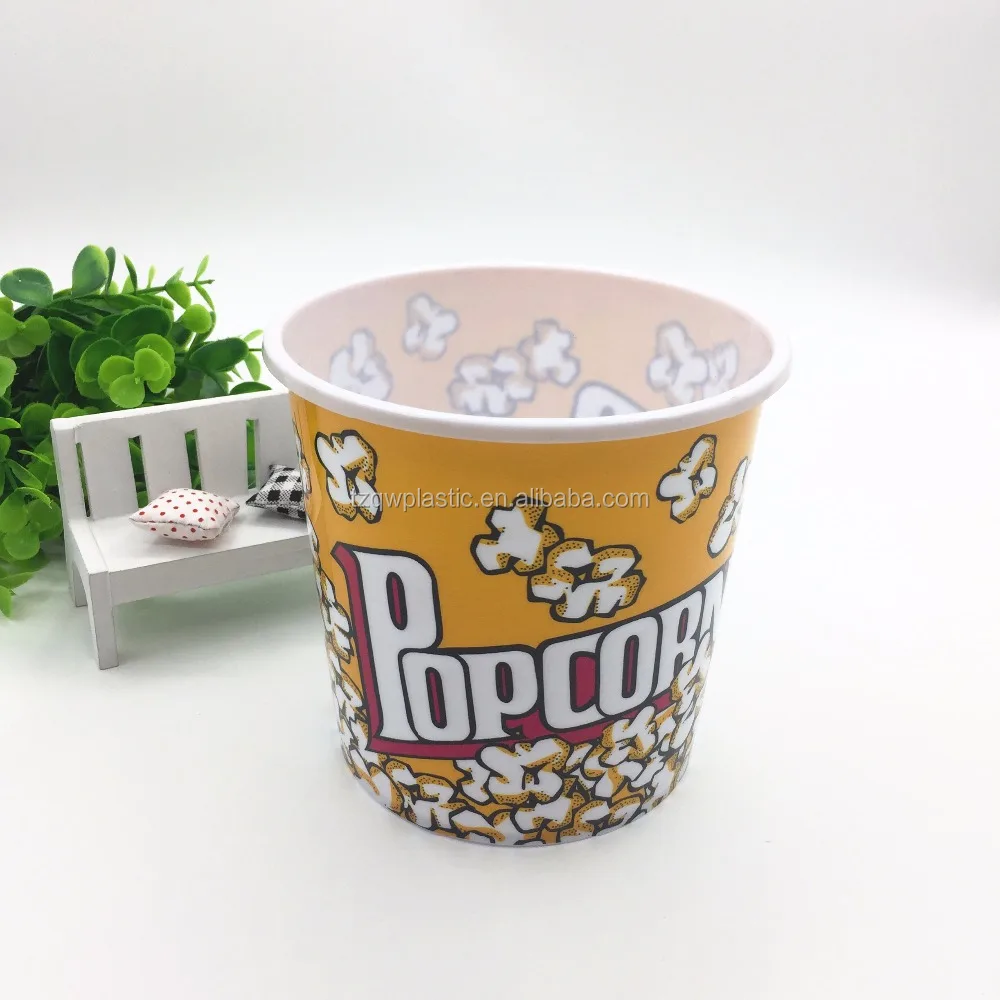 Лидер продаж, круглый пластиковый ковш для попкорна 1200 мл, оптовая продажа