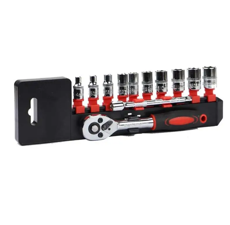 High Quality 1/2-Inch Drive Quick Release Ratchet and Cr-V Metric Sockets Set