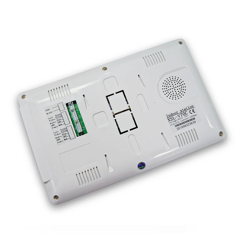 XSL-V70C-520-1V4 wired video door phone with 7 inch high resolution and infrared night vision 4 buttons for 4 apartments