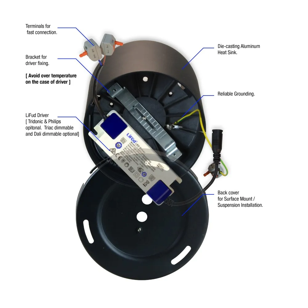 20 30 40 50 60 80 Вт поверхностного монтажа светильник подвесной светодиодный светодиод для 5w