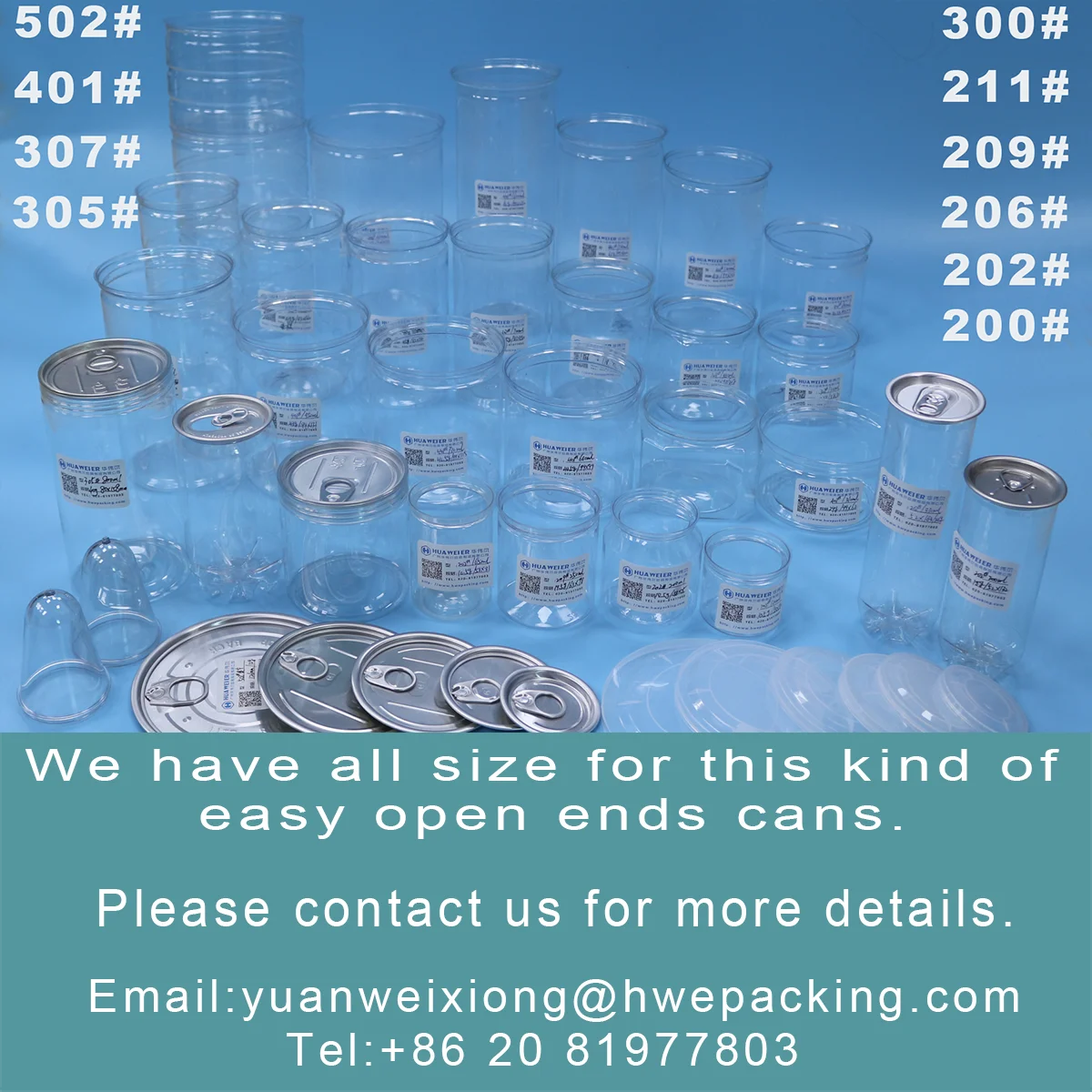 Factory manufacture canning Transparent Bulk Easy open Sealable Packing Ring pull Safe Pet Food Plastic empty can