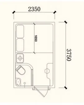 3750 Compact and luxury modularly prefabricated sleep box capsule hotel business queen bed room