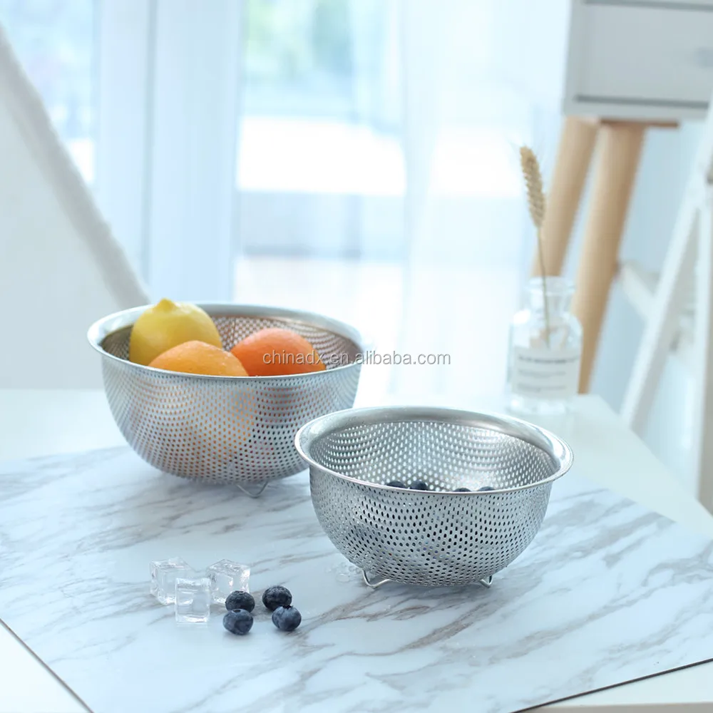 
Stainless Steel Professional 5-Quart / 6-Quart / 8-Quart Micro-perforated Colander 