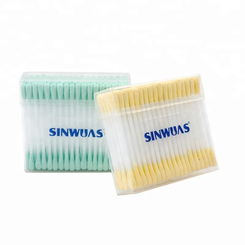 Double pure cotton thick texture glossy wholesale cotton swabs