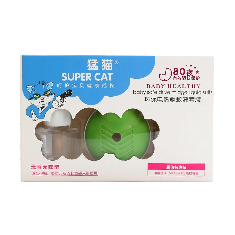 1 + 2 Supercat высокоэффективный Электрический москитный коврик с подогревом
