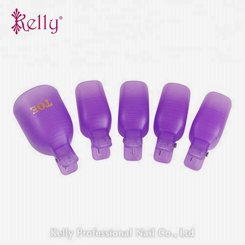 10pcs Plastic Nail Art Toe Soaker Off Clip UV Gel Nail Polish Remover Clips
