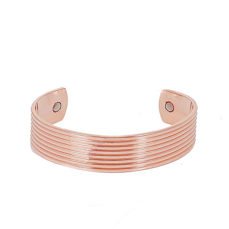 Wholesale Custom Copper Adjustable Magnetic Therapy Bangle Bracelet