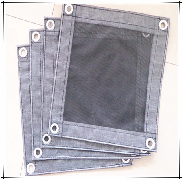 
130g white 1.8*5.1m Thailand fireproof pvc mesh sheet 