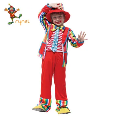 Funny Colorful Carnival Cute Halloween Clown Cosplay Boys Costumes