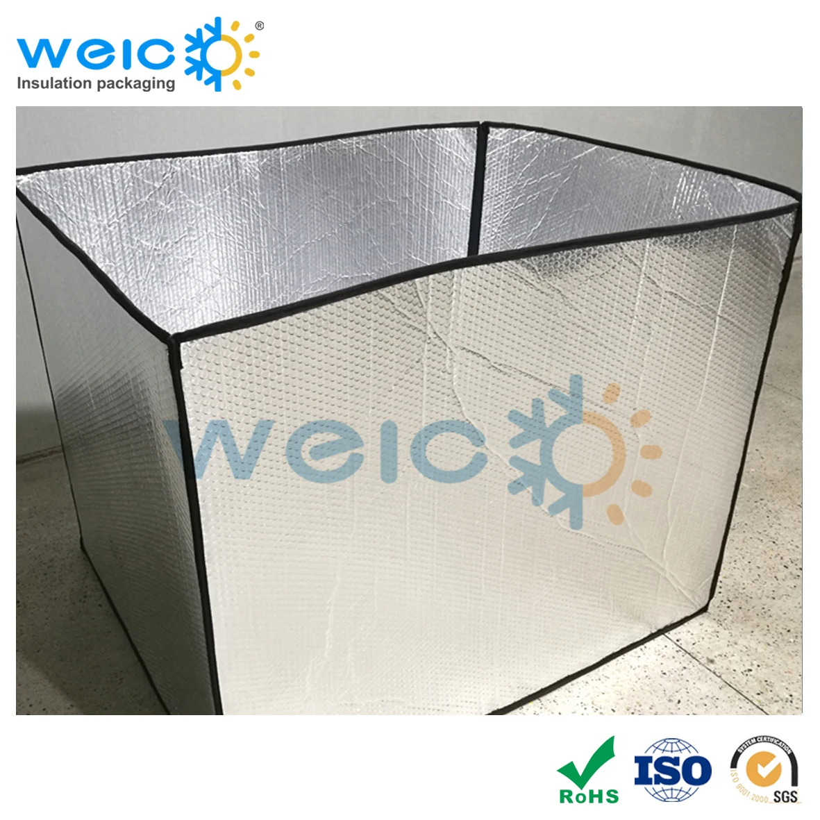 Aluminium insulation foil cover bag for pallet, thermal insulated pallet cover