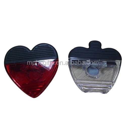 Custom Printing Love Heart Shape Transparent Plastic magnetic Clip
