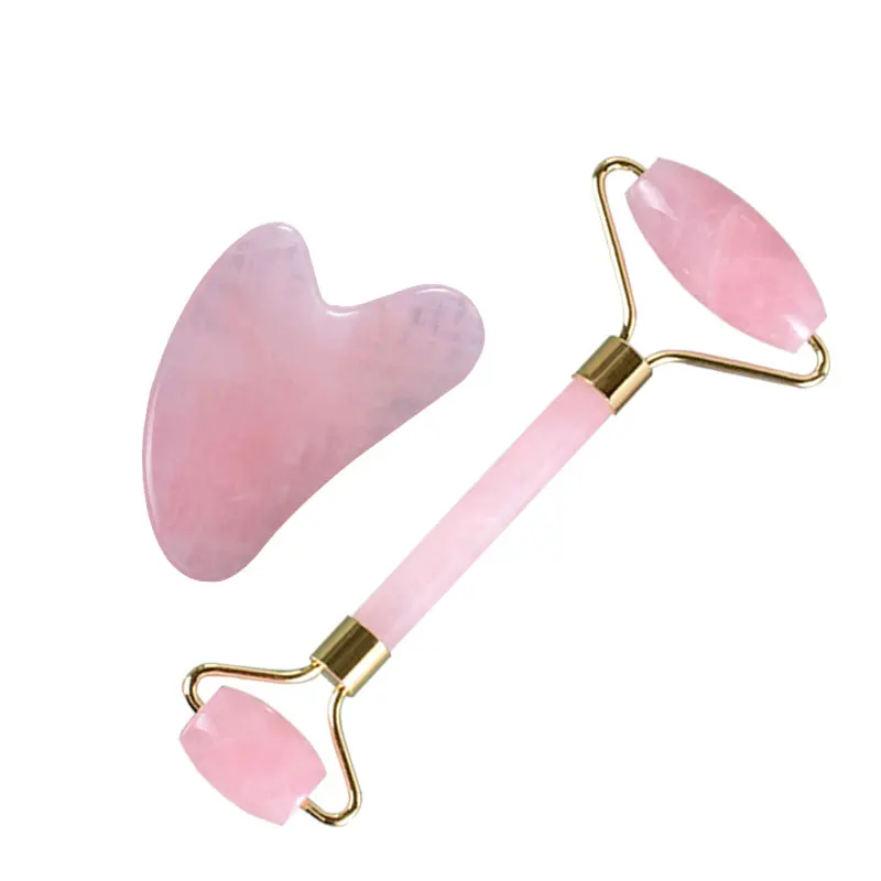 Amazon hot jade guasha board rose quartz gua sha tool for body