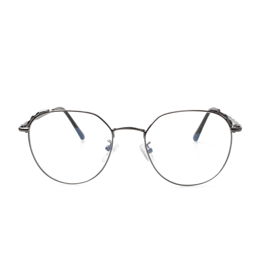 New Designer Woman Glasses Optical Frames Metal Round Glasses Frame Clear Lens Eyewear Black Silver Gold Eye Glass