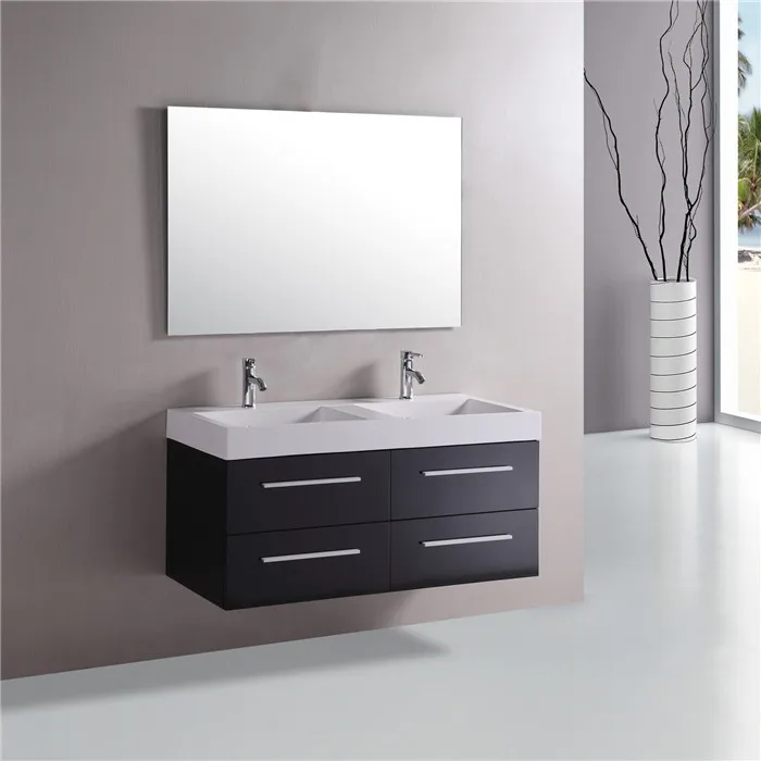 artificial stone integrated basin top quality  vanity cabinet