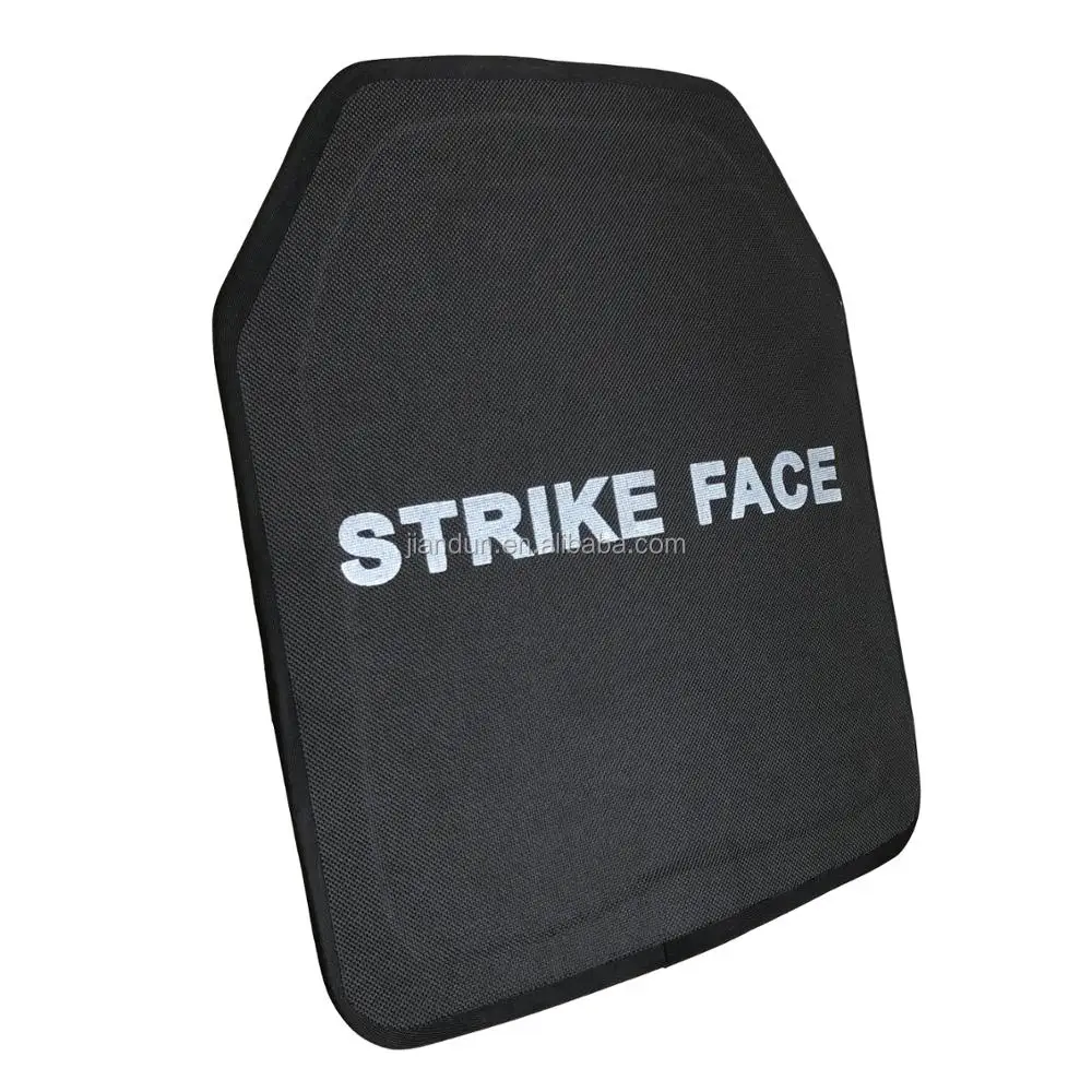 Security Defense NIJ III IV Ballistic Alumina Ceramic Anti Bullet Alumina SAPI Single Curved Ballistic Alumina  PE hard Plate