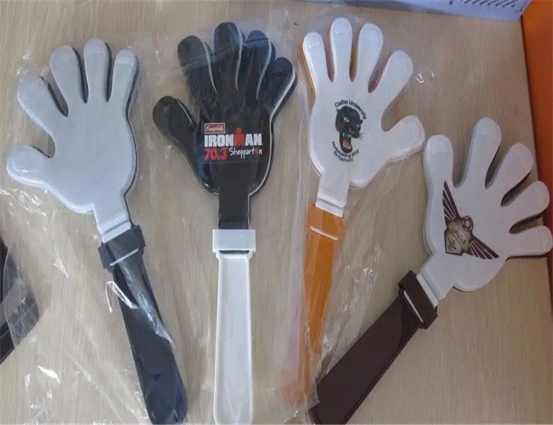 ZH2007 Customized Sport fans cheering toy plastic PP noise maker hand clapper