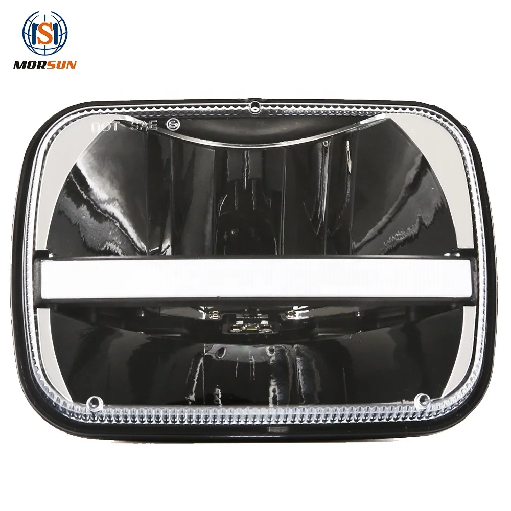 Rectangular 5x7 Led Headlight for Jeep Wrangler YJ Headlights 1987-1995 Hi Lo Beam For Jeep yj Led Headlights