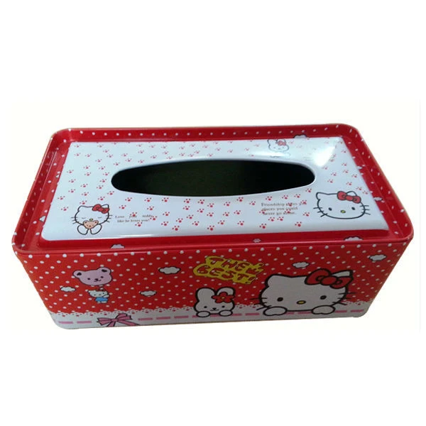Colorful Hot Sale Rectangular Tissue Holder Gift Tin box