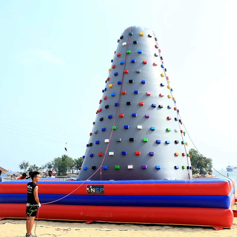 High quality outdoor playground equipment inflatable climbing wall for amusement park