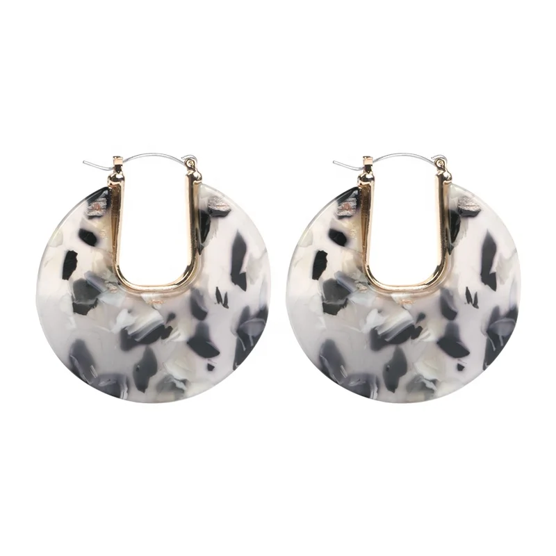 Factory Wholesale High Quality Jewelry Stainless Steel Acetic Acid Resin Earring Jewelry