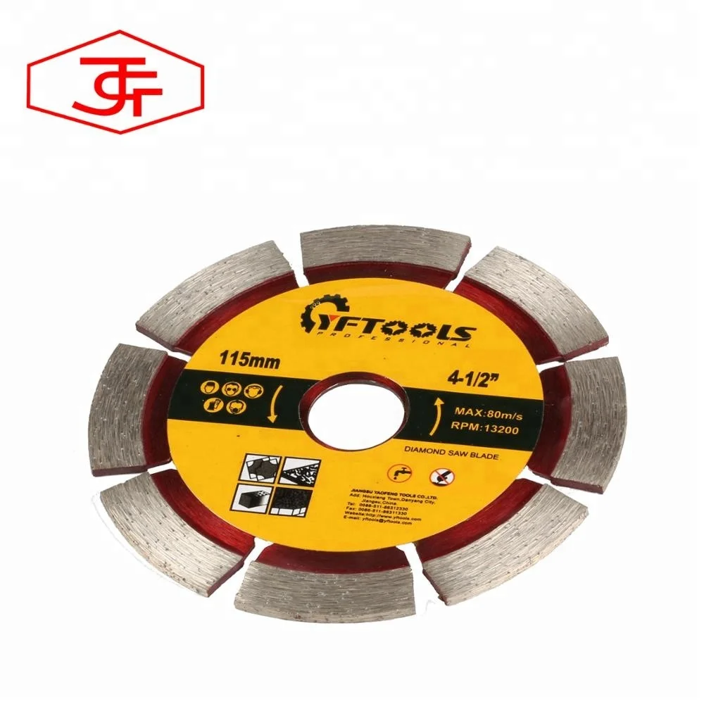 115mm 4-1/2inch Diamond Circular Saw Blade  Segmented Dry Diamond Cutting Disc For Granite Marble Brick Tile Stone