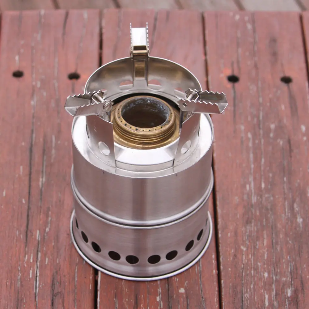 
folding Stainless Steel 1-2 People camping wood stove manufacturers alochol stove for outdoor picnic backpacking 