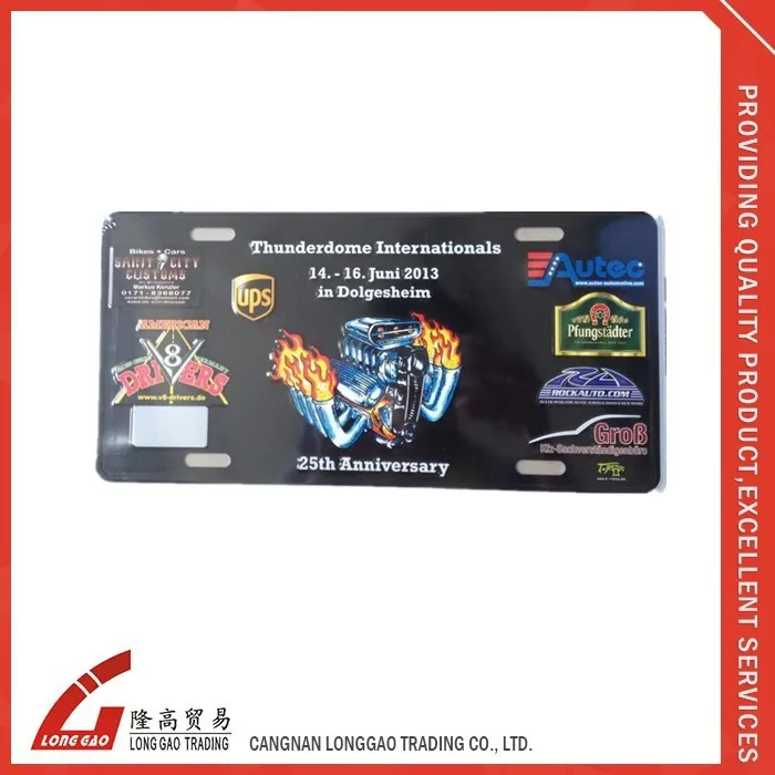 wholesale custom embossed car logo number license plate blank