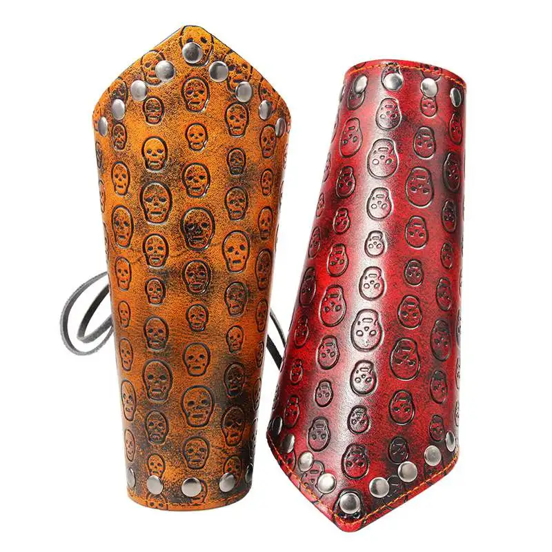 Трендовый новый продукт YK, не ориентирующийся на традиционное украшение для езды, кожаный браслет с заклепками и тиснением в виде черепа