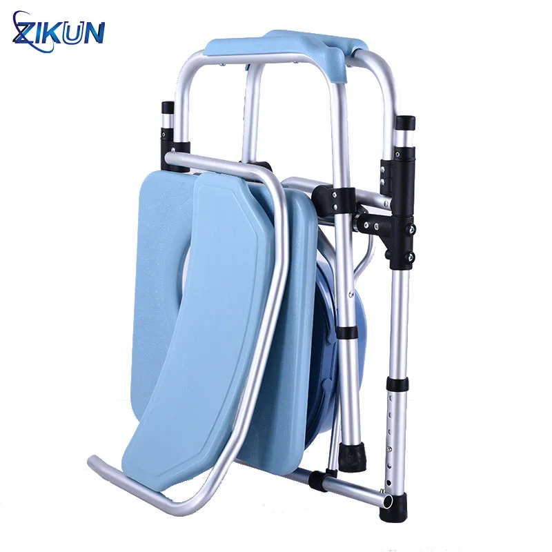 
Cheap price Aluminium shower seat commode chair with bedpan for disabled people 