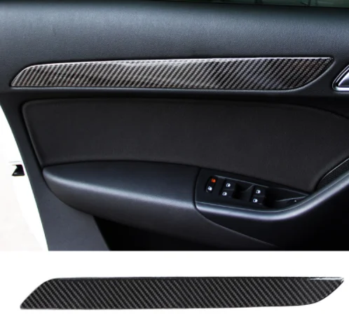 Car Styling For Audi Q5 Q3 2010-2017 Carbon Automobile Control Door Handle Stripe Cover Trim