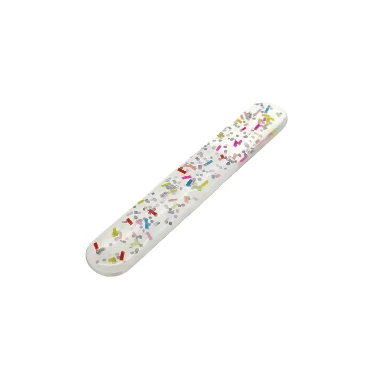 Professional Disposable Glass Nail File with Crystal Pvc Bag Free Single Durable Nano Glass Nail 3 File Box Double Sided JHD