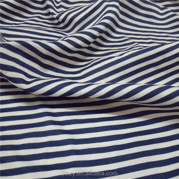 Stripe Digital Print 16mm Silk Cotton Fabric