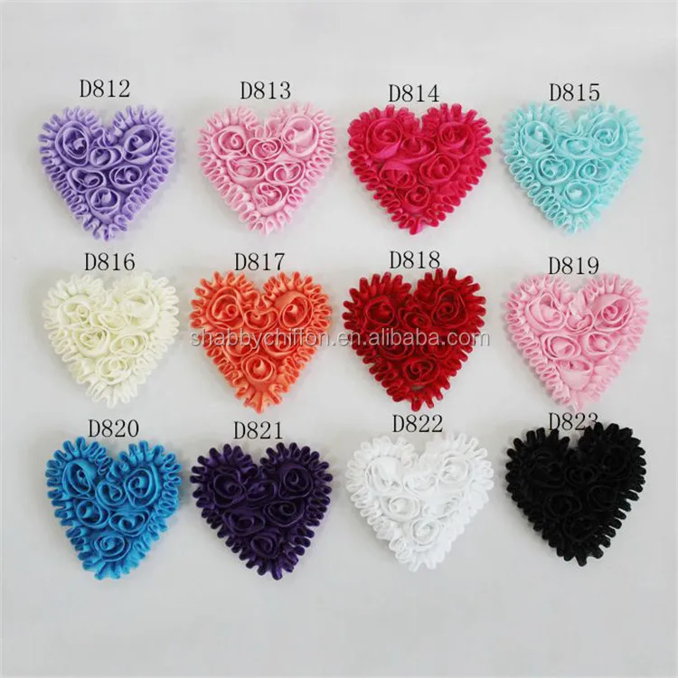 
83colors wholesale shabby flower rosette chiffon shabby flowers trim wholesale for headbands--chiffon flower(83colors selection) 