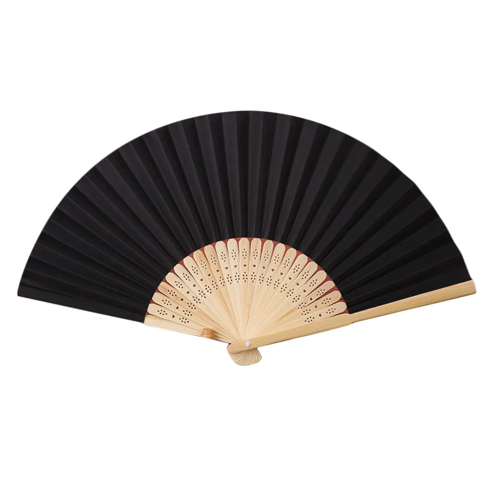 Summer Chinese Style DIY blank Hand Paper Fans Pocket Folding Bamboo Fan Wedding Party Decor for gife dance fan