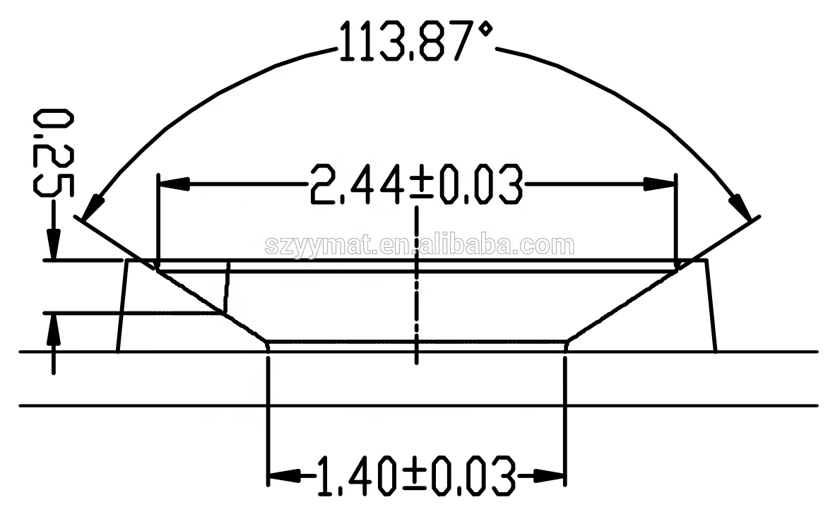 Высокое качество ce rohs настраиваемый китайский 2835 SMD LED 0,2 w с 28-30lm
