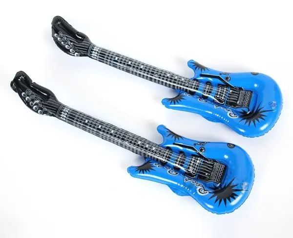 Wholesale Eco-friendly Musical Inflatable Instruments Guitar Blow Up Air Guitar Toy For Kids