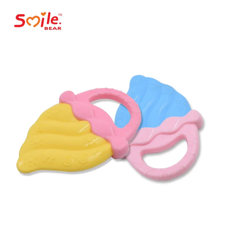 Custom Logo Natural Beech Wood Teether Toys Ring Baby