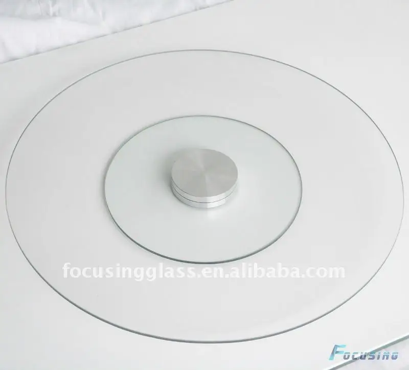 rotating tempered glass lazy susan cake turntables