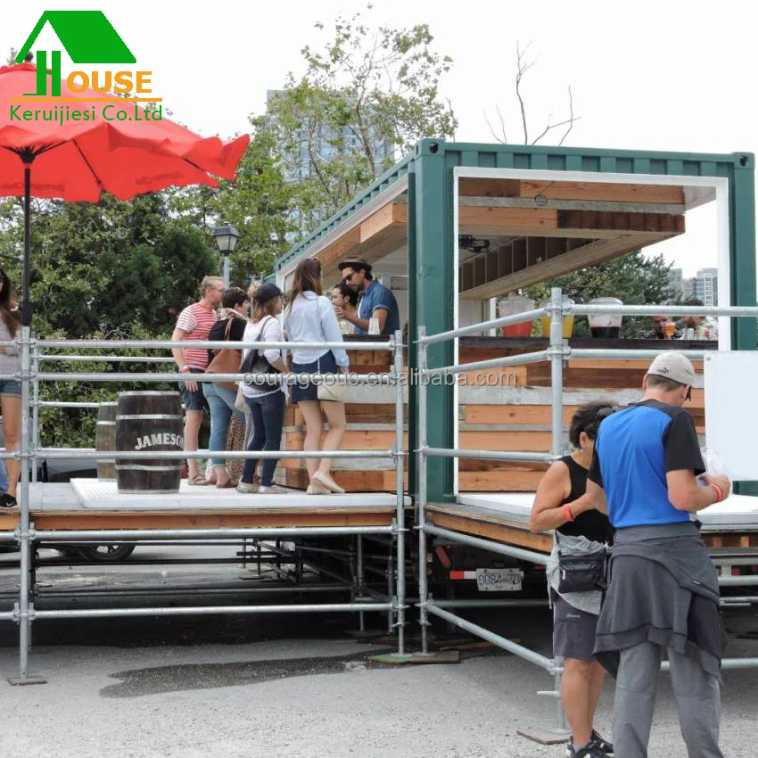 fast food kiosk, shipping container juice bar Easy Assemble Shipping Container House Coffee Bar