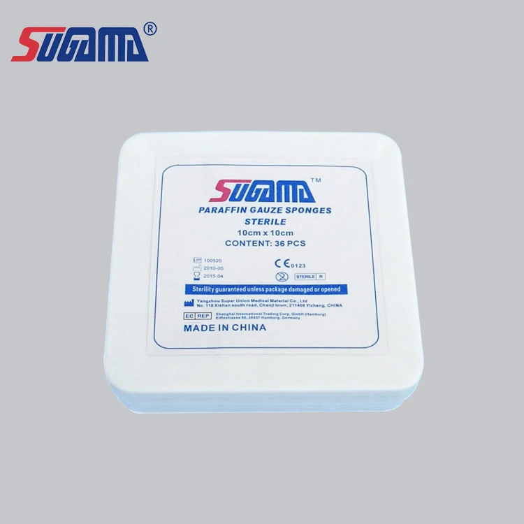 Medical wound dressing absorbent sterile paraffin gauze swab with free sample