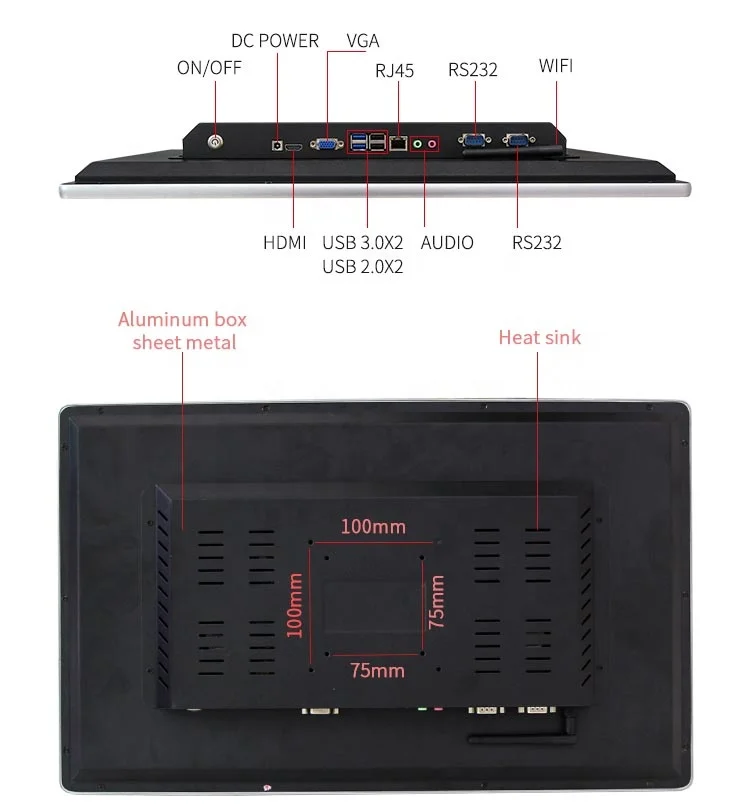 Intel CeleronJ1900CPU Computer Desktop With 21.5 Inch 2G RAM 32G SSD