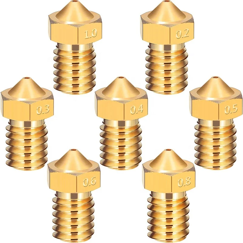 Brass V5 V6 3D Printer Nozzle 0.2  E3D V6 Nozzle