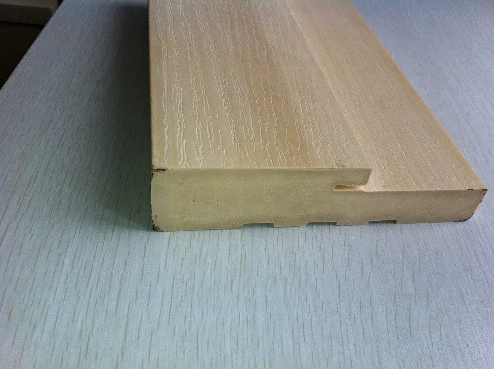 china market solid WPC door frame wood door jamb pvc film coated door jamb