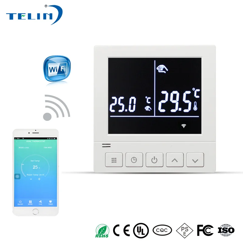 Central Air Conditioning HVAC Fan Coil Smart WIFI Digital Room Thermostat