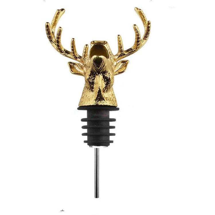 Factory directly stag head pourer and customized deer head wine pourer