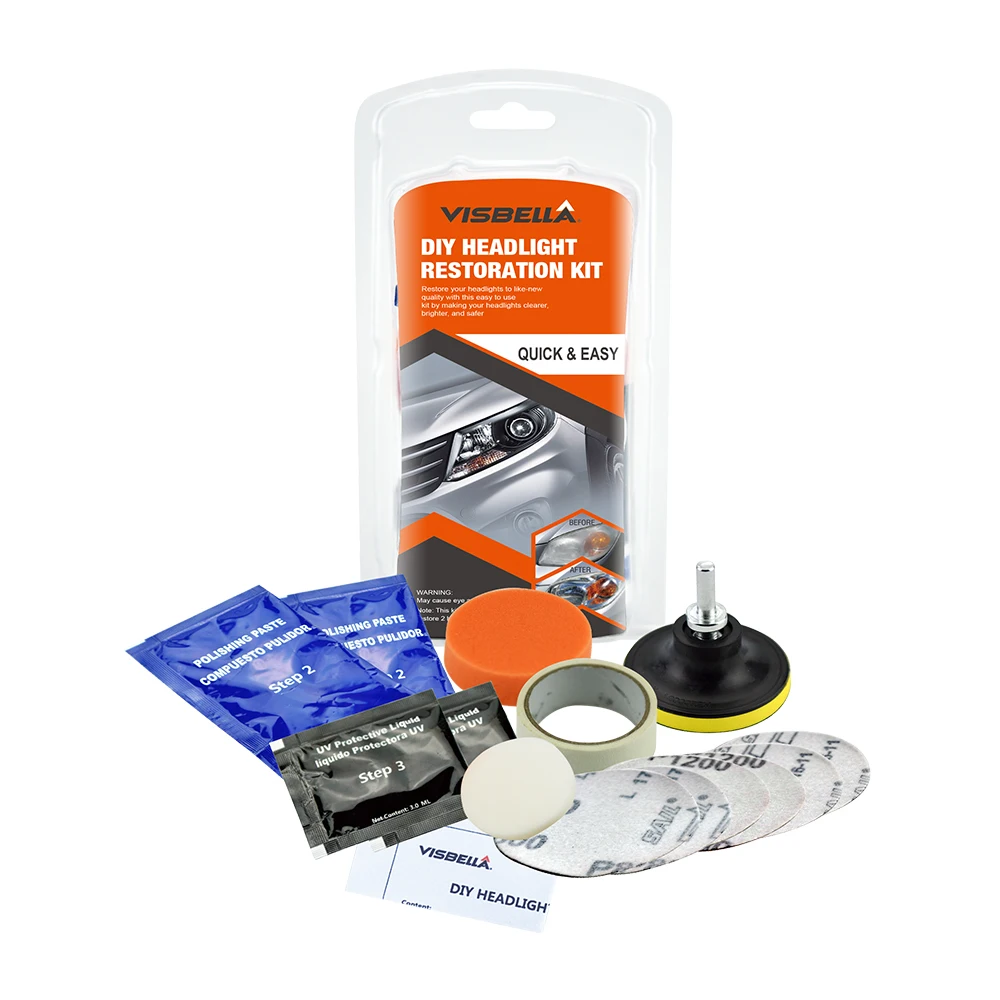 
Visbella Heavy Duty DIY Car Headlight Repair Kit Restore Headlight 
