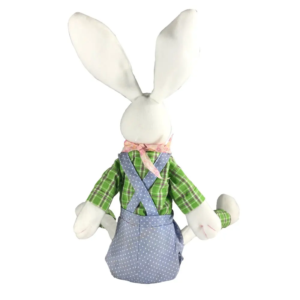 best price high quality funny cute draft white pink decorative craft easter indoor decor decoration easter bunny door stopper