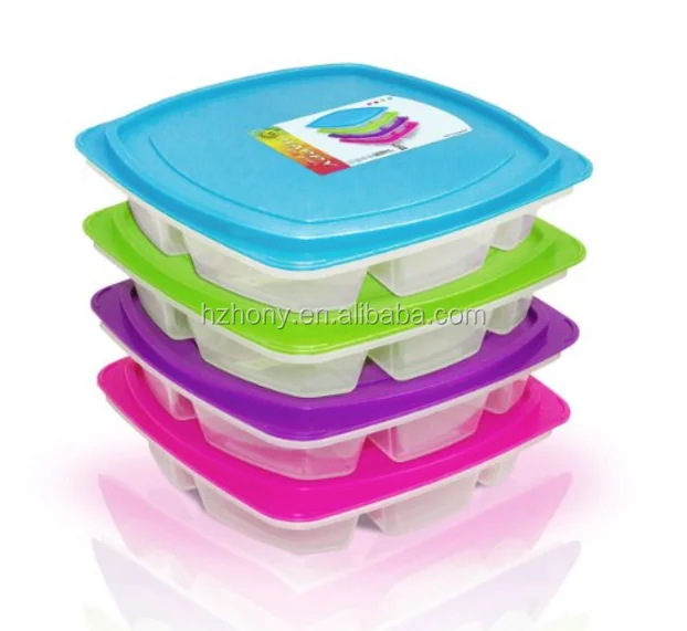 Happy lunchbox 4-х Отсек Bento ланч бокс контейнеры для взрослых-набор из 4)