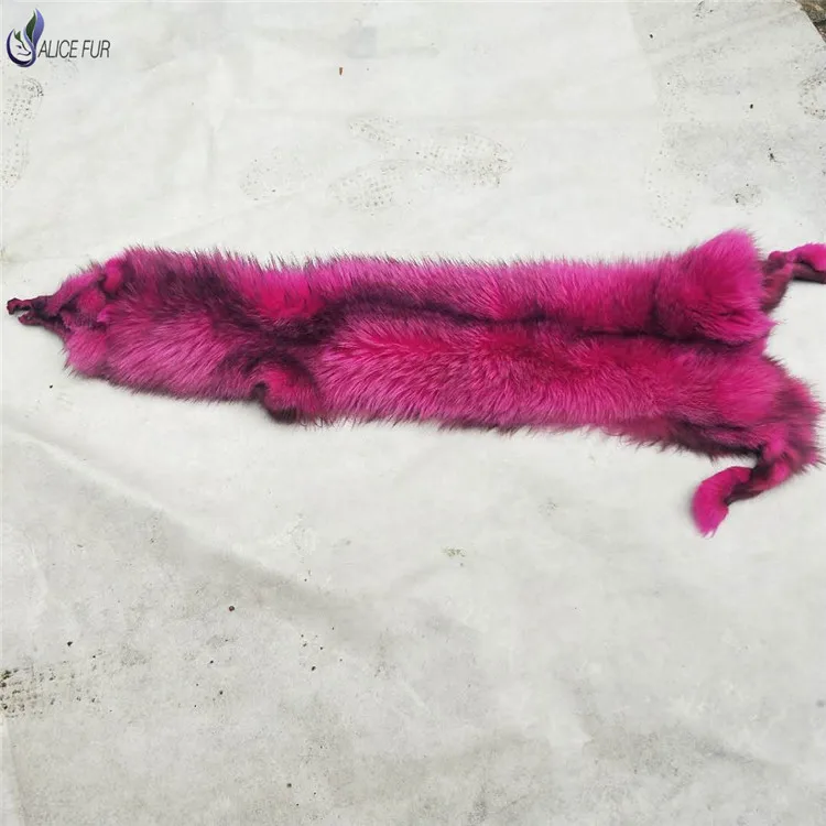 ALICEFUR Высокое Качество Пользовательский Цвет Окрашенные из меха черно-бурой лисицы шкуры натуральным лисьим мехом кожи по оптовой цене