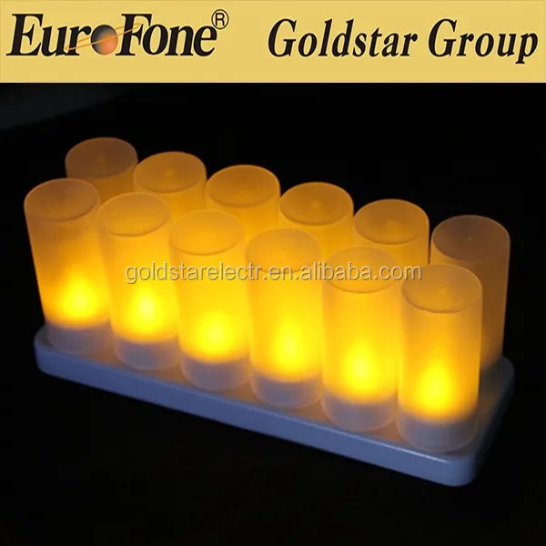 Factory Wholesale Rechargeable Led Tea Light Candle with Remote